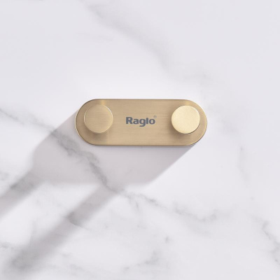 Крючок для ванной комнаты Raglo R300.052.03, золотой сатин фото в интернет-магазине Русалия