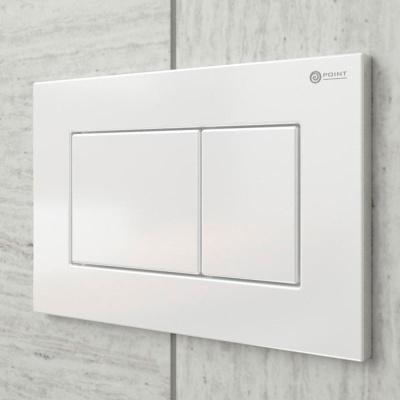 Клавиша смыва Ника PN44081W белая Point фото в интернет-магазине Русалия