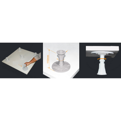 Душевой поддон из искусственного камня GWS-31 90х90 полукруг RGW фото в интернет-магазине Русалия