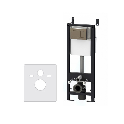 DX00.I011.0151 Инсталляция для подвесного унитаза с клавишей, глянцевый хром фото в интернет-магазине Русалия