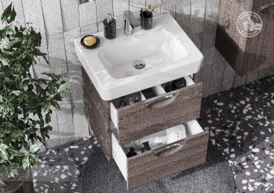 Тумба под раковину AQUATON Сильва 60 дуб макиато 1A211801SIW50 фото в интернет-магазине Русалия