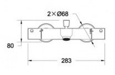 Термостатический смеситель для ванны Stream F63984C-01B Bravat фото в интернет-магазине Русалия