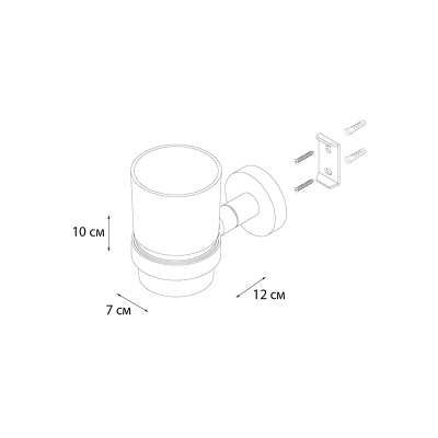 Стакан для ванной комнаты FIXSEN COMFORT CHROME FX-85006, хром фото в интернет-магазине Русалия
