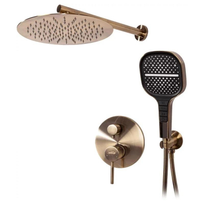 Душевая система встраиваемая (без излива) Hansberge H6090BR, бронза фото в интернет-магазине Русалия