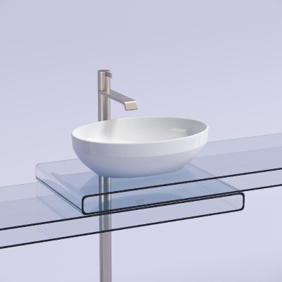 Умывальник чаша накладная овальная Element 502*363*145мм CN6056 Ceramica Nova фото в интернет-магазине Русалия