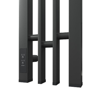 Полотенцесушитель электрический Point Фрея PN20722GB П2 140x1200 диммер слева, графит блеск фото в интернет-магазине Русалия