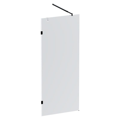 W94UWI-80-F1-BTE X-Joy Душевая перегородка 80x195, стекло прозр. 8 мм + покрытие, фурнитура черный Am.Pm фото в интернет-магазине Русалия