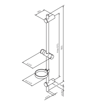 F0370064 Spirit, душ.штанга, 900 мм, шт фото в интернет-магазине Русалия