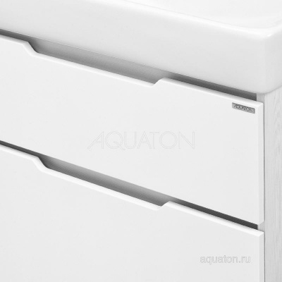 Тумба под раковину AQUATON Дакота 80 белая, выбеленное дерево 1A202901DAAY0 фото в интернет-магазине Русалия