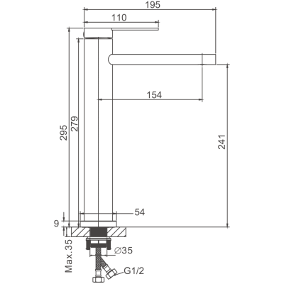 Смеситель для раковины BELZ сатин (B11813-1) фото в интернет-магазине Русалия