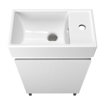 Тумба с раковиной WC Area 40 см матовый белый 221801005 Wellsee фото в интернет-магазине Русалия