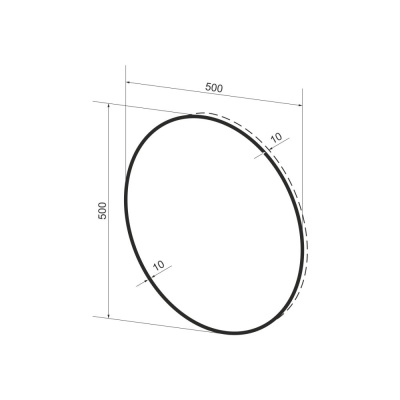 Настенное зеркало для ванной комнаты 50х50х1 см 7 Rays' Spectrum172200010 Wellsee фото в интернет-магазине Русалия