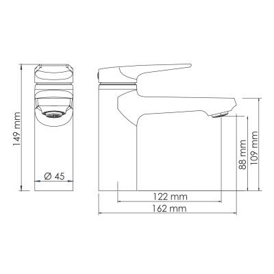Aisch 5503 Смеситель для умывальника Wasserkraft фото в интернет-магазине Русалия