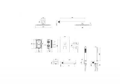 Set 4 в 1 душевой комплект AQUATEK AQ1673CR ЛИБРА фото в интернет-магазине Русалия