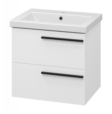 Тумба Ненси 60 подвесная (белая) с раковиной Cersanit Como 60 Misty фото в интернет-магазине Русалия