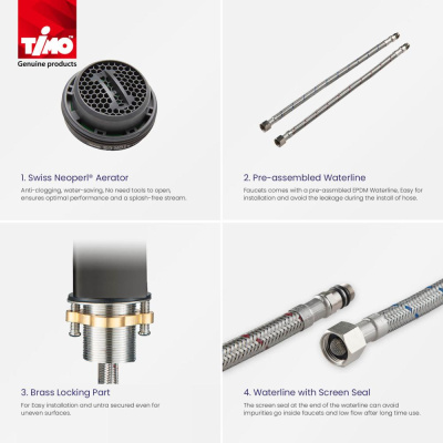 Смеситель для раковины Timo Briana (7161/03F) фото в интернет-магазине Русалия