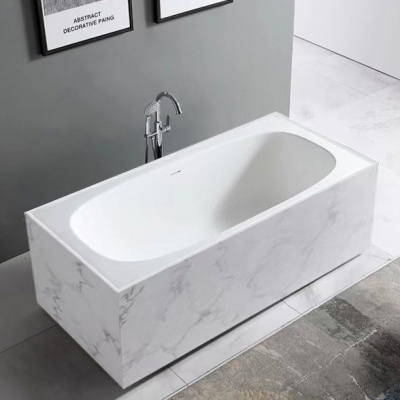 Ванна из искусственного камня ABBER Blitz AS9501GB 180х85х60 см фото в интернет-магазине Русалия