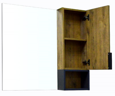 Зеркало-шкаф Azario Gris 90 880х160х800 цвет Дуб Веллингтон (CS00080416) фото в интернет-магазине Русалия