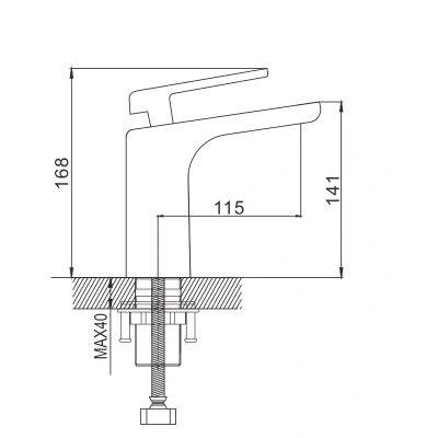 Смеситель для раковины Rose R14F R1401F, белый/хром фото в интернет-магазине Русалия