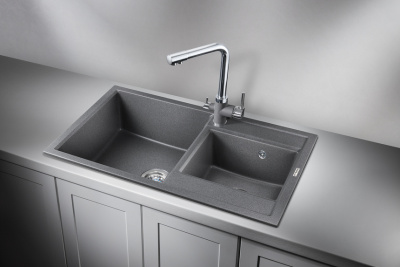 Кухонная мойка GRANULA (8201, ГРАФИТ) фото в интернет-магазине Русалия