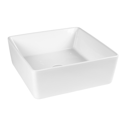 BOND S54-390 Раковина накладная квадратная 40*40*14см белая фото в интернет-магазине Русалия