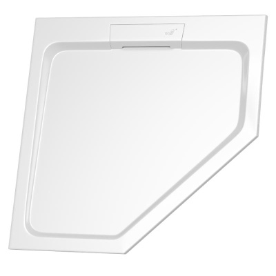 Каменный душевой поддон трапеция RGW STA-61W Белый  900x900 фото в интернет-магазине Русалия