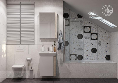 Тумба под раковину AQUATON Кантри 50 белый, дуб верона 1A257801AHB20 фото в интернет-магазине Русалия