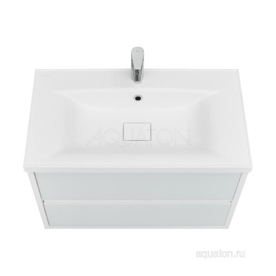 Тумба под раковину AQUATON Римини 80 белый глянец 1A226701RN010 NEW фото в интернет-магазине Русалия