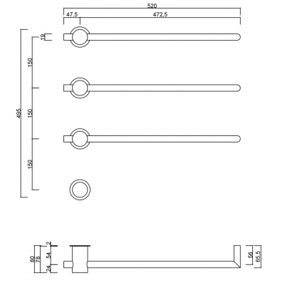 Полотенцесушитель электрический ABBER Charme AH4003 хром фото в интернет-магазине Русалия