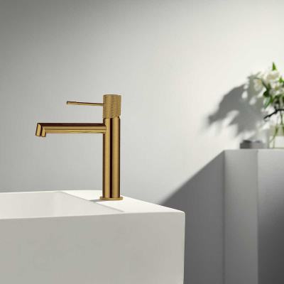 Смеситель для раковины Desire VBF-1D1BG однорычажный, брашированное золото Vincea фото в интернет-магазине Русалия