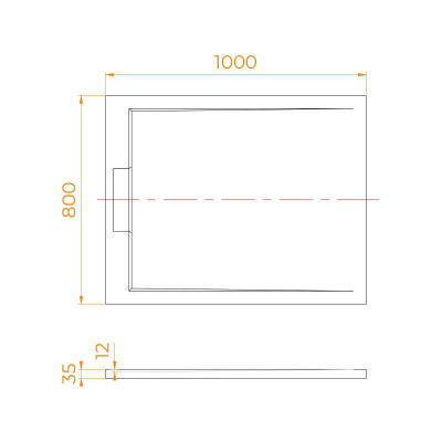 Каменный душевой поддон прямоугольный RGW STL MB Черный мрамор  800x1000 фото в интернет-магазине Русалия
