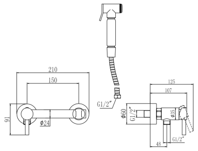 Смеситель для биде Savol (S-FXQ006W) фото в интернет-магазине Русалия