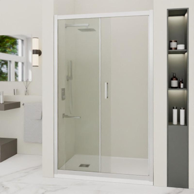 Душевая дверь RGW PA-016 1600, стекло прозрачное, профиль хром фото в интернет-магазине Русалия