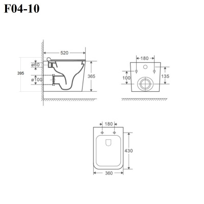 BOND F04-10 Унитаз подвесной безободковый с сиденьем с микролифтом фото в интернет-магазине Русалия