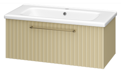 Тумба Alicante 90 подвесная (капучино) с раковиной Днепрокерамика Этна 90 Brevita фото в интернет-магазине Русалия