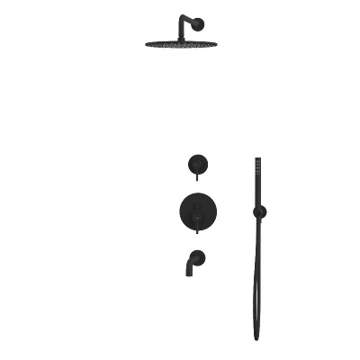 Система для ванны скрытого монтажа WHITECROSS Y YSET07BL (черный мат) фото в интернет-магазине Русалия