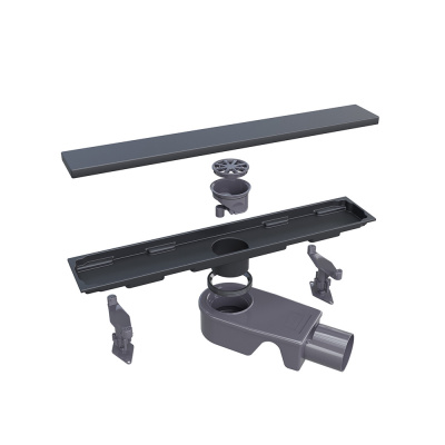 Душевой трап 60 см с черной универсальной решеткой SDR-22-60-B RGW фото в интернет-магазине Русалия