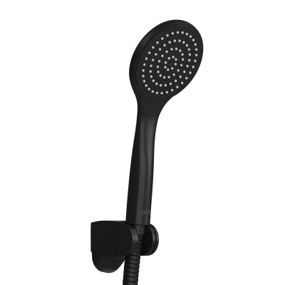 D0208000BL Comfort душевой набор: лейка 1f, шланг, держатель, черный фото в интернет-магазине Русалия