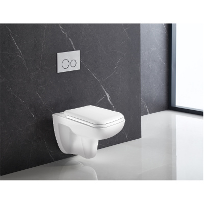 Сет LORANTO Инсталляция + Azario Pavia (квадратный) подвесной безободковый унитаз с сидением микролифт (4501+AZ-2005) фото в интернет-магазине Русалия