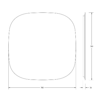 Зеркало с LED-подсветкой настенное OPTI DEFESTO 70x70 см, DF 2850 фото в интернет-магазине Русалия