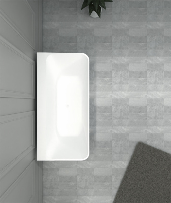 Ванна из искусственного камня ABBER Stein AS9619 белая матовая 180х85х56 см фото в интернет-магазине Русалия