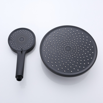 BOND B01-8188 Душевая система черная с тропическим душем и смесителем без излива фото в интернет-магазине Русалия