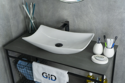 Раковина накладная прямоугольная Simple-N N9176 GID фото в интернет-магазине Русалия