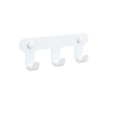 Планка с тремя крючками FIXSEN PRACTICA FX-805W-3, белый фото в интернет-магазине Русалия