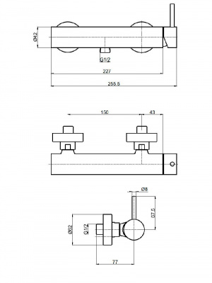 AQM6213GM Siena Смеситель для душа, Gun metal AQUAme фото в интернет-магазине Русалия
