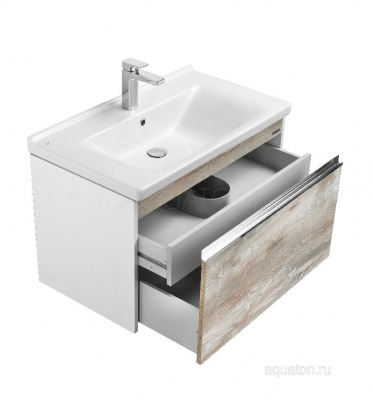Тумба под раковину AQUATON Капри 80 бетон пайн 1A230201KPDA0 фото в интернет-магазине Русалия