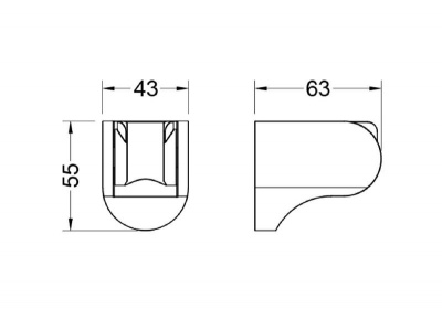 Держатель ручного душа AQUATEK, матовый черный AQ2405MB фото в интернет-магазине Русалия