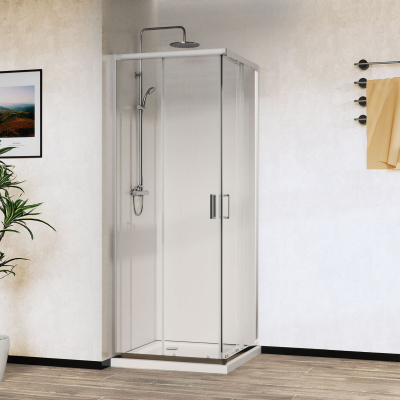 Душевой уголок City VSS-5CT9010CL, 1000*900, хром, стекло прозрачное Vincea фото в интернет-магазине Русалия