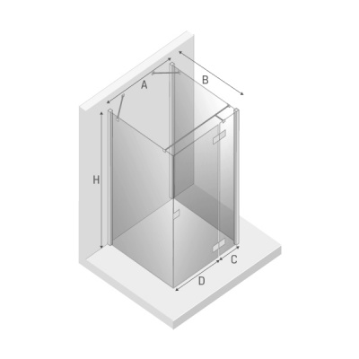 Душевое ограждение NEW TRENDY REFLEXA BLACK R 120x110x200 EXK-5054 (черный) фото в интернет-магазине Русалия