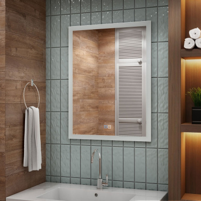 Зеркало с подсветкой Sevilla 600x800 антизапотевание ЗЛП248 Continent фото в интернет-магазине Русалия